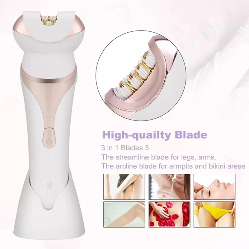 Electric shaver body hair trimmer hair removal epilator facial hair epilator Original 4in1 Women Electric Epilator For Facial & Body Electric Shaver Bikini Trimmer Lady Razor Leg Underarm Hair Removal