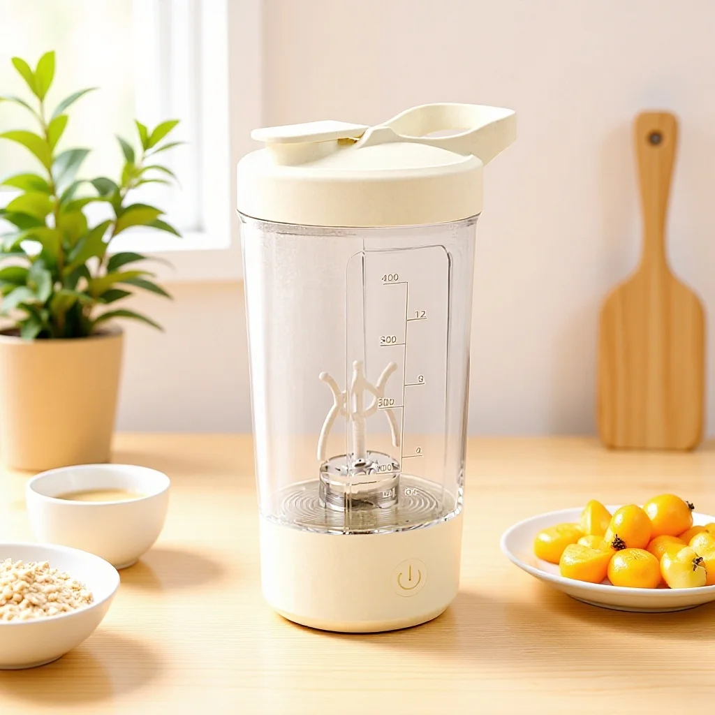 Mug auto-mélangeur électrique, bouteille shaker pour protéines en poudre et milkshake, tasse shaker rechargeable par USB avec échelle graduée, tasse à eau de 15 oz, sans BPA 1 Mug auto-mélangeur électrique, bouteille shaker pour protéines en poudre et milkshake, tasse shaker rechargeable par USB avec échelle graduée, tasse à eau de 15 oz, sans BPA 1