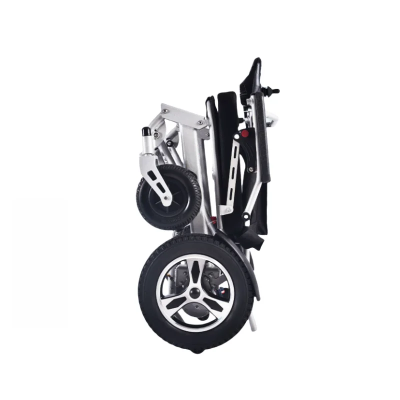 Lightweight Foldable Steel Electric Wheelchair with Remote Control Portable Motorized Rehabilitation Equipment for the Disabled