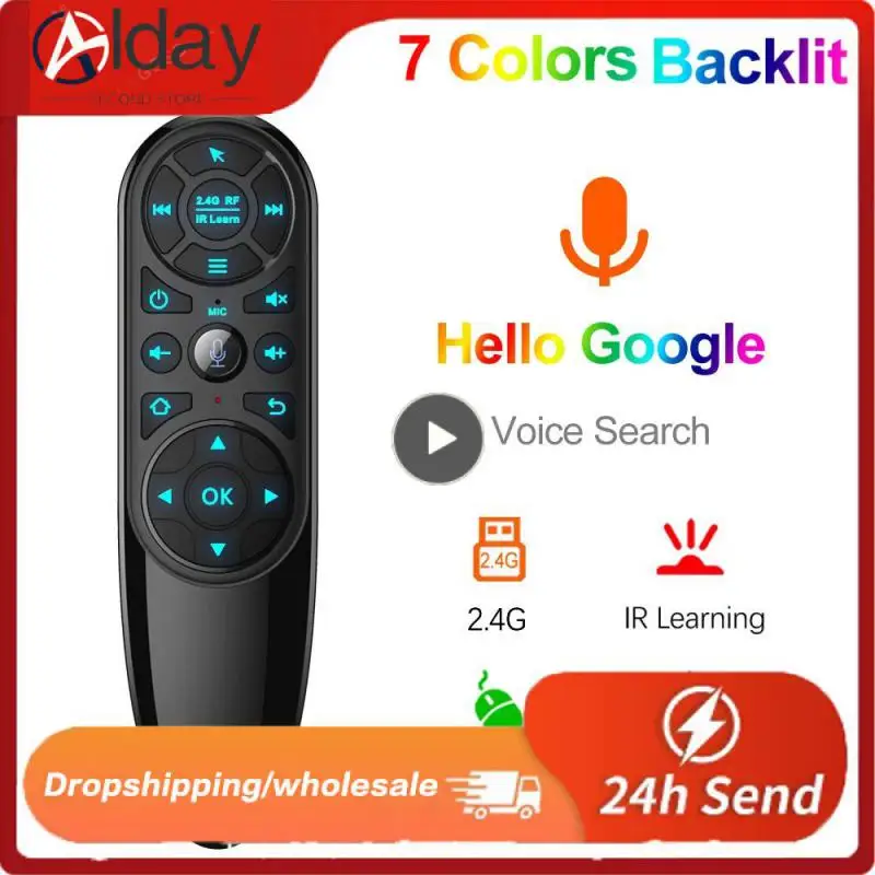 

Gyro Fly Mouse Voice With Backlit Q6 Air Gyroscope Wireless Remote Control Backlight Keyboard IR Learning For Android TV Box