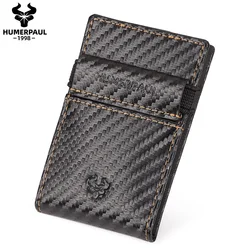 Slim and Lightweight Men's Multi - Card ID Holder (Carbon fiber color)