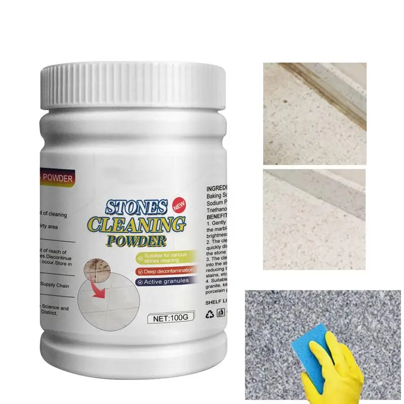 

100g Household Kitchen Stone Cleaning Powder Universal Marble Stone Stain Cleaner EcoFriendly Quick Action Agent For Marble Tile