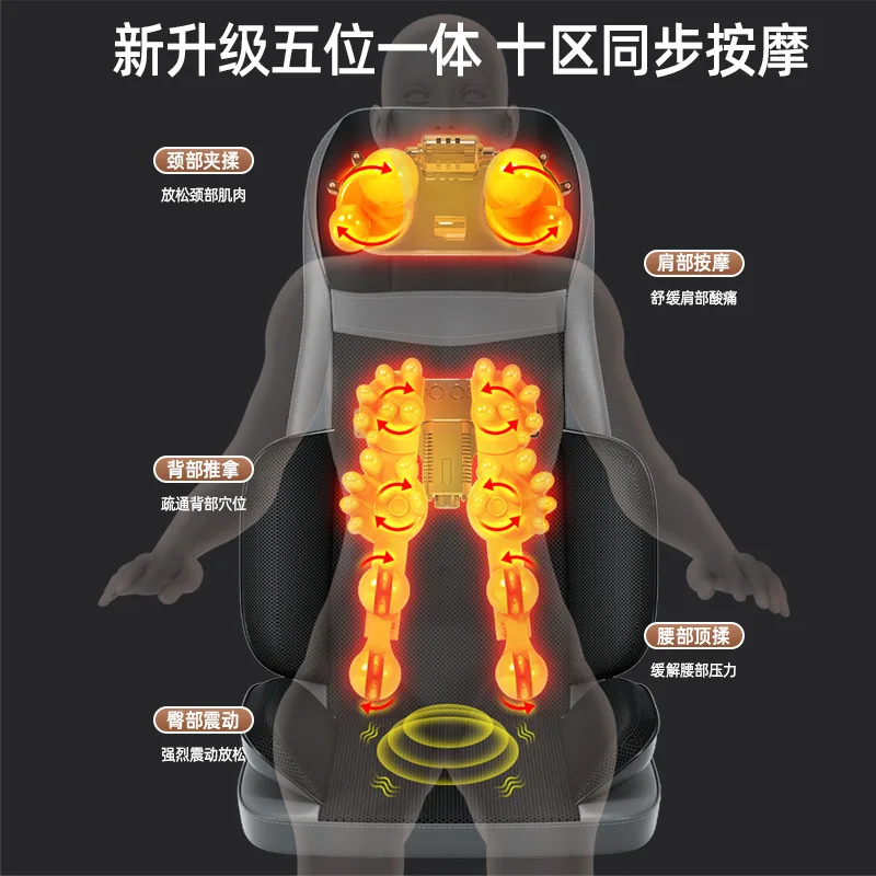 Multi Functional Shoulder and Neck Massager Waist Back Buttocks Whole Body Massage Cushion Three Gear Adjustment - Image 3