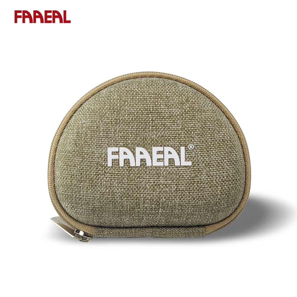 Compact Hard Shell Earphone Storage Pouch with Zipper Closure