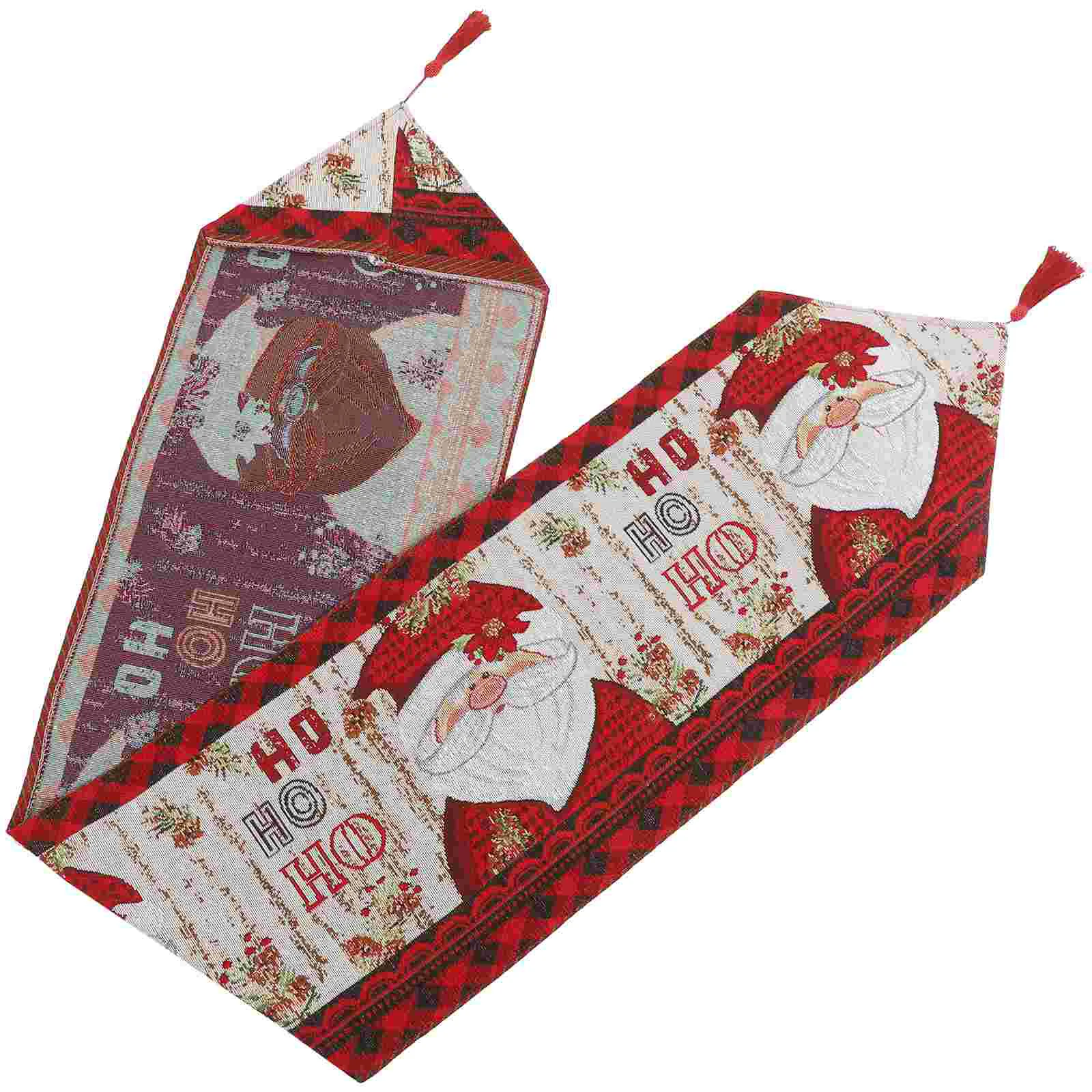 

Christmas Table Runner Decoration Dining Decorations Ornament Tablecloth Polyester Decorative Banquet