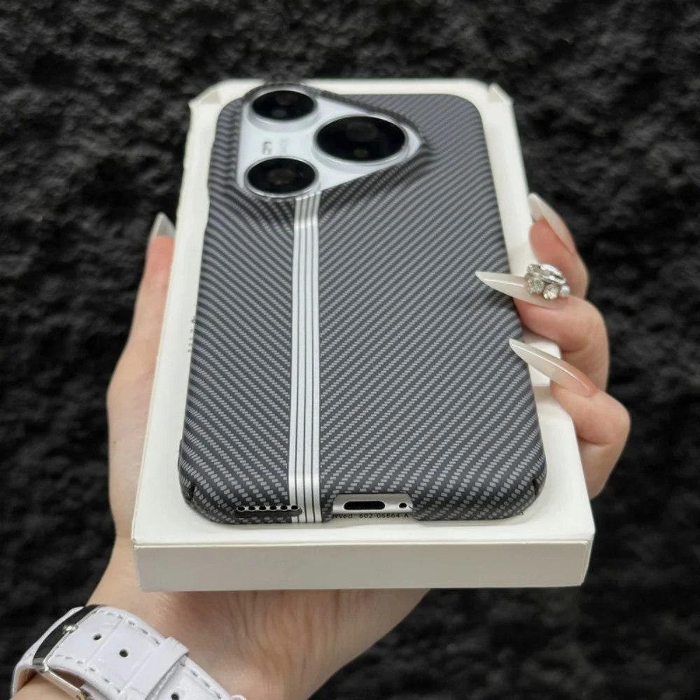 Carbon Fiber Track Pattern Cool Case with Heat Dissipation and Breathable Design