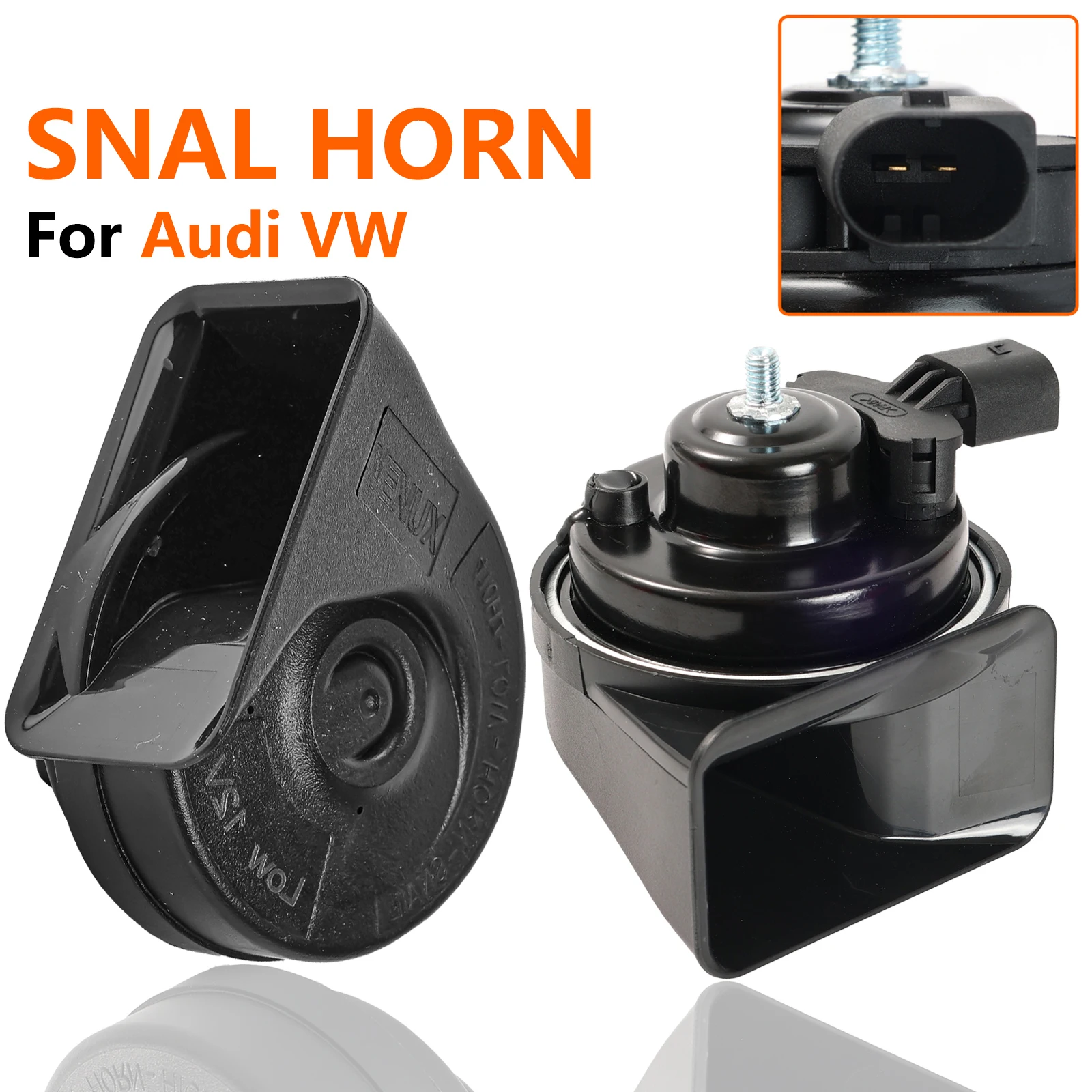 Paar 12V 120db Twin Tone Schneckenhorn für VW Sharan Tiguan Touareg Caddy Transporter T5 T6 CC Amarok Audi A3 A4 A5 A6 A7 A8 Q2 Q3