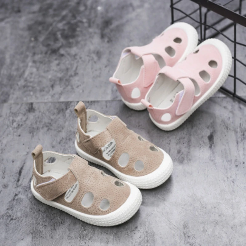 Kids Sandals Summer Girls Boys Cut Out Sneakers Breathable Children Sports Shoes Closed Toe Baby Toddlers Beach Sandalias Flats,children sandals,baby shoes,kids shoes,kids sandals,beach shoes