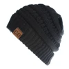 New Lady Knitted Hats for Women Girls Skiing Baseball Cap Openings Horsetail Hat 4