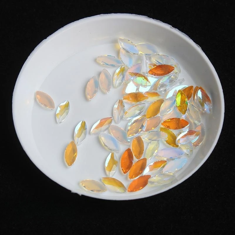 500 stücke Boutique Aurora flachen Boden Nail Art Strass Glas Kristall 3D Nagel dekoration mehrere Formen Großhandel – Detail 13