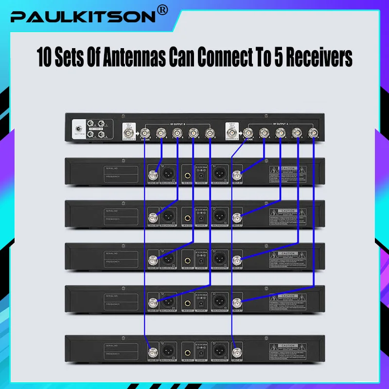 Wireless Microphone Paulkitson Wireless Microphone AXT601 Antenna Amplifier Stage Performance Microphone Receiving Signal Enhancement Campus Outdoor