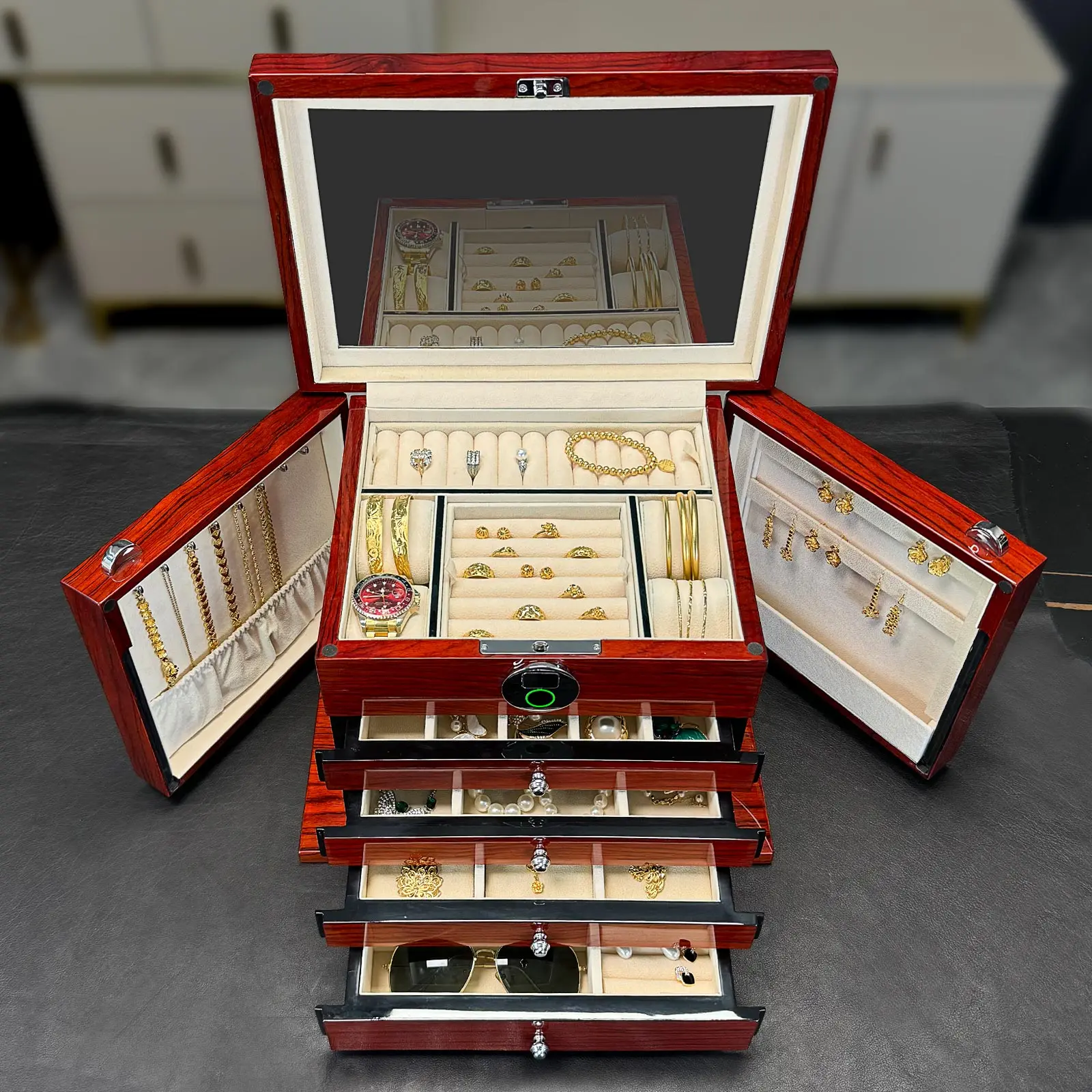 Why the SYENS Wood Jewelry Box with Fingerprint Lock Is the Smart ...