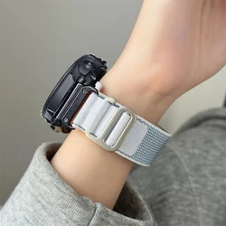 QuickFit Durable Nylon Strap Loop Band - Universal Size - QuickFit 26mm (Gray White)