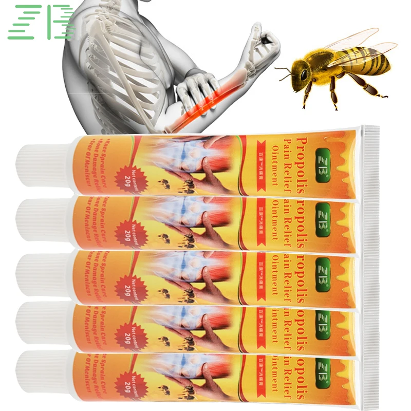 

1/3/5pc Propolis Pain Relieving Ointment for Treating Joint Gout, Damp Pain, Knee and Lumbar Spinal Swelling and Muscle Strain