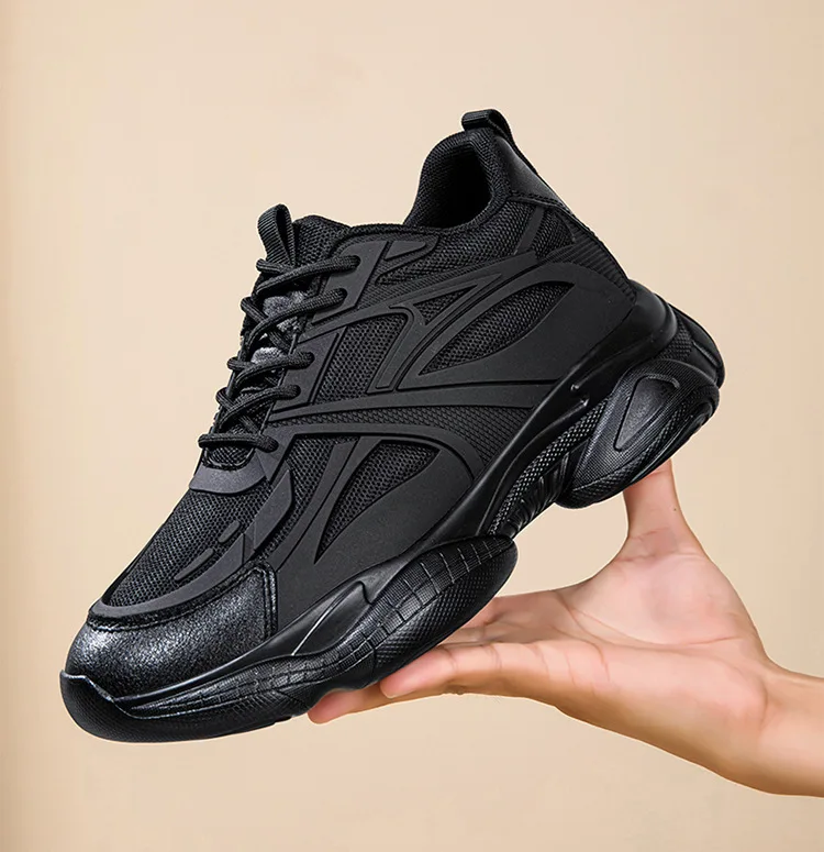 Winter Men's Height-increasing 10CM Sports Shoes Men Genuine Leather Mesh Shoes Warm Thick-soled Shoes Heightening Insoles 6-8CM S252e23f8880e4ffbbb36005e461c4158M