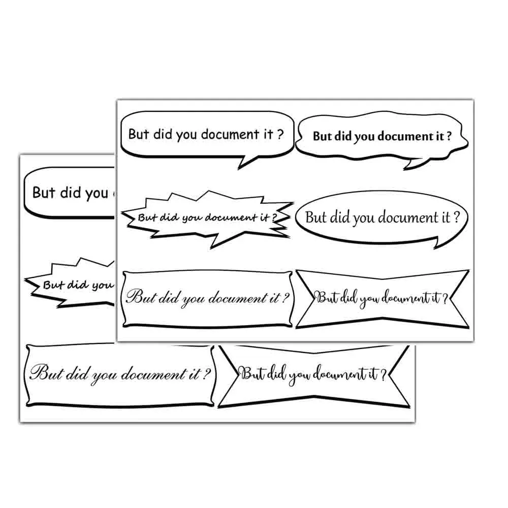 But Did You Document it Sticker 1&times;3inch 6 Design Funny Reminder Decal for Books Laptop Phone Water Bottles Bookish Sticker 60Pcs