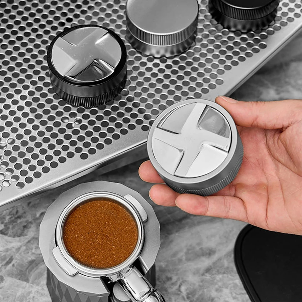 ITOP 58MM New Gravity Compaction Coffee Distributor Leveler Tool Automatically Adapt to Powder Height Aviation Aluminum Housing 4