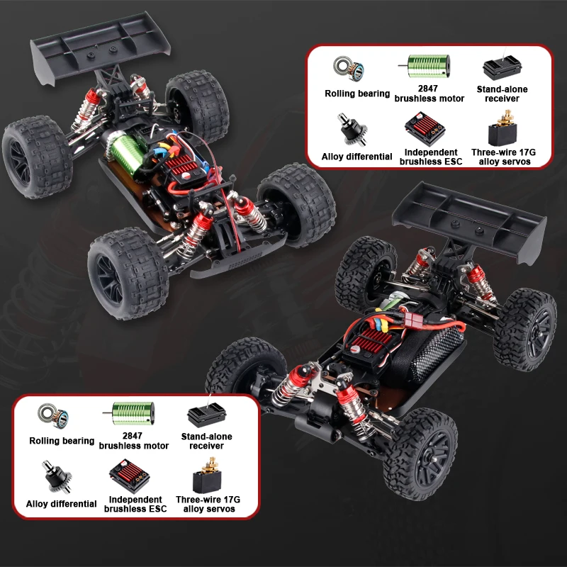 1:14 85KM/H Brushless Drift RC Car Professional Electric Off-Road Remote Control Monster Truck Toys for Kids VS WLtoys 144010 3