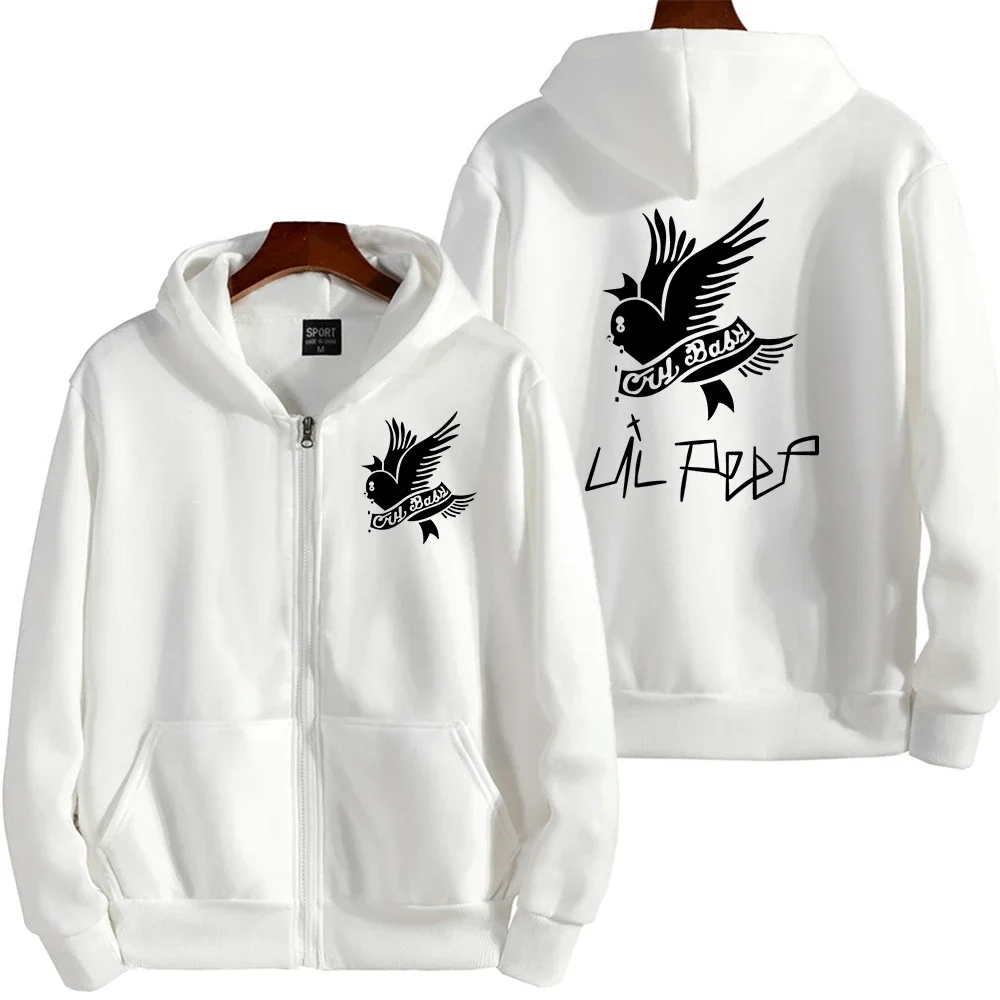 

Lil Peep High Street Men's Hoodie Cry Baby Graphic Zip Up Hooded Casual Hoodies Long Sleeves Sweatshirts Chic Highstreet