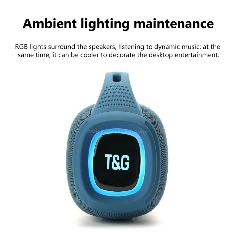 TG674 Wireless Portable Waterproof Fabric BT Speakers Stereo Bass Woofer Sound HIFI Music Multicolor Outdoor Speaker FM Radio 4