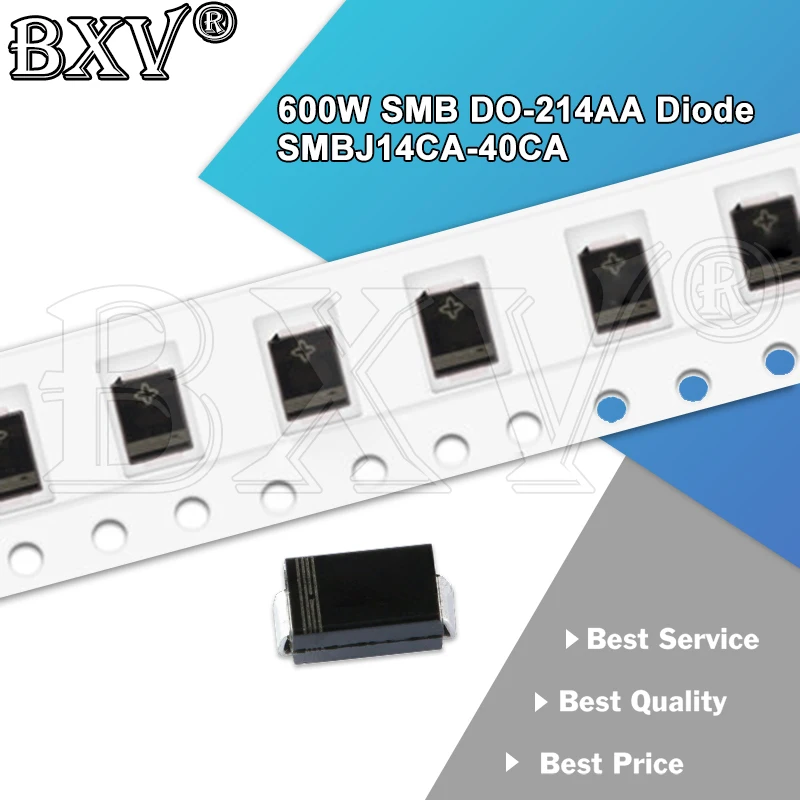 600W Smb Do-214Aa Tvs Diode Ibuw Smbj-14Ca Smbj-15Ca Smbj-18Ca Smbj-20Ca Smbj-24Ca Smbj-40Ca Diodo Bidirezionale 50Pcs Dnigef