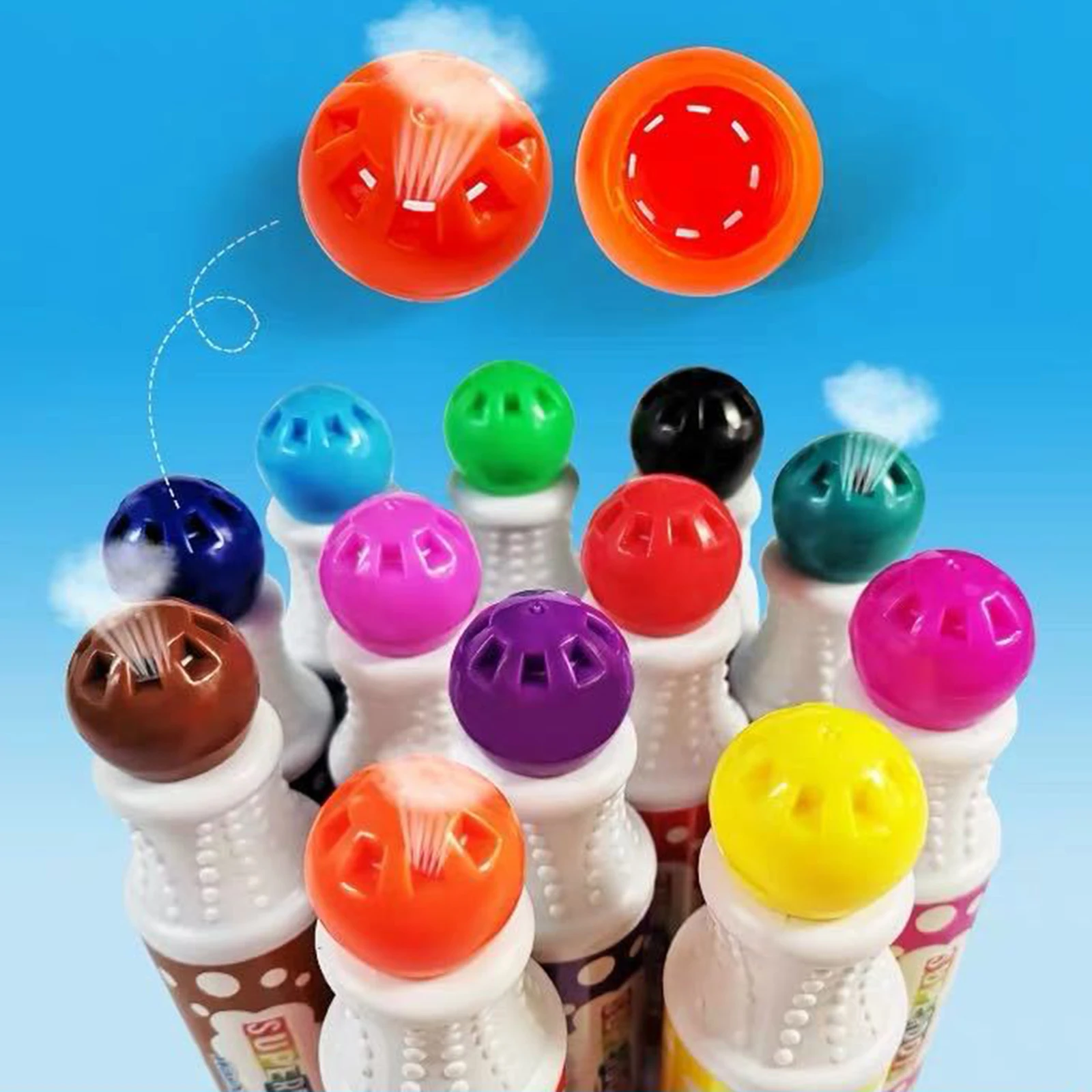 Washable Dabber Markers 8 Colors - Dot Markers For Kids Art & Crafts Non-Toxic