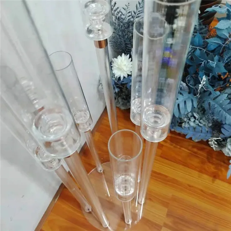 10pcs) Wedding Decoration Centerpiece Candelabra Clear Candle Holder Acrylic Candlesticks for Weddings Event Party