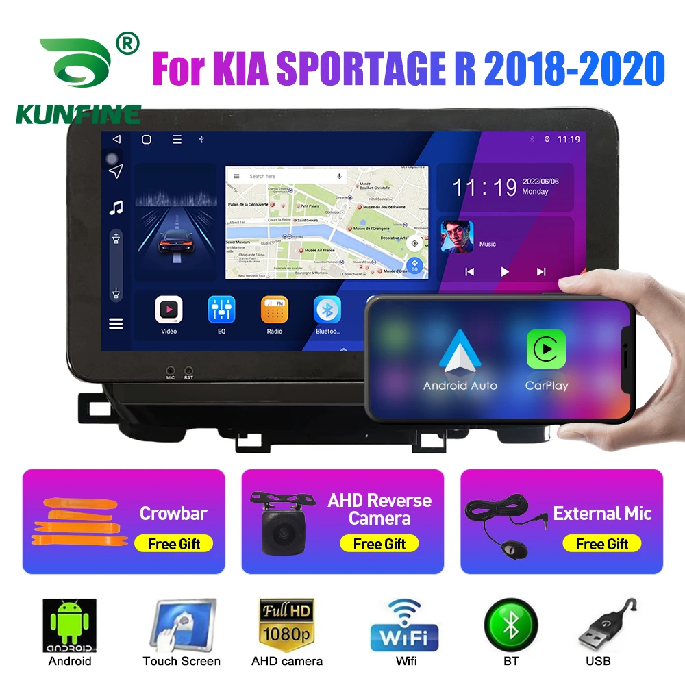 

10.33 Inch Car Radio For KIA SPORTAGE R 2018-20 2Din Android Octa Core Car Stereo DVD GPS Navigation Player QLED Screen Carplay