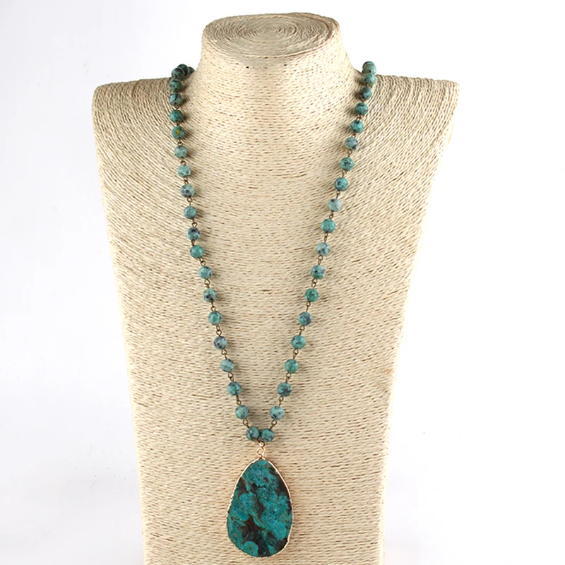 rh moda boho jóias naturais pedras com semi precioso pingente feminino bohemia colar presente dropship
