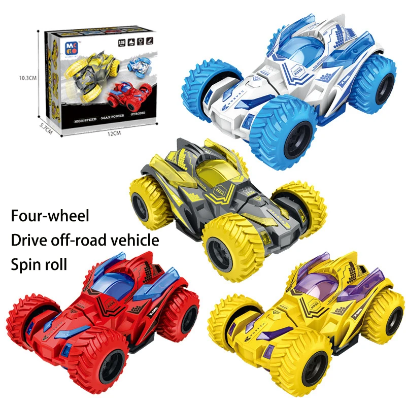 Four-Wheel Drive Inertia off-Road Vehicle Twist Transformer Tumbling Double-Sided Car Stunt Rotating Transformer Children's Toy