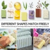 2Pcs Soap Molds 1.4L Soap Loaf Mold Rectangular Silicone Soap Making Molds Kit with Wood Box and Lid Non Stick Silicone Soap 5