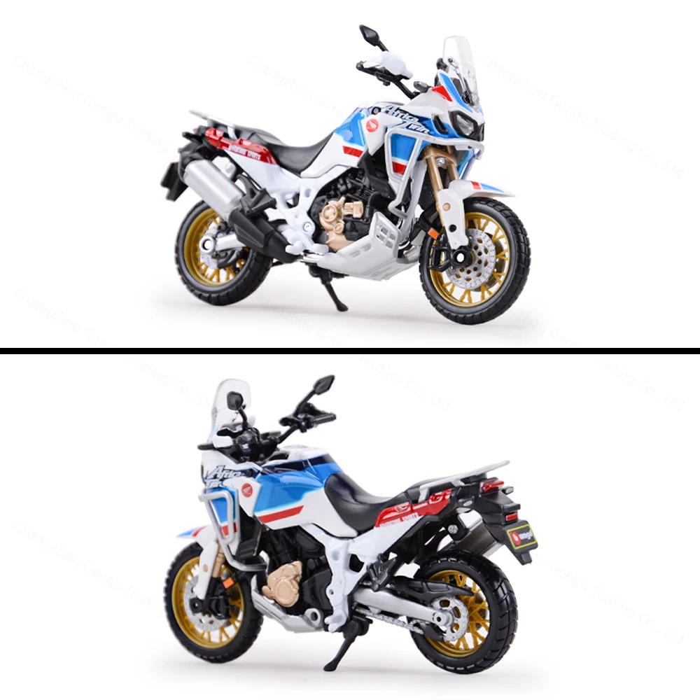 Bburago 1:18 Honda Africa Twin Adventure Static Die Cast Vehicles Collectible Hobbies Motorcycle Model Toys 6