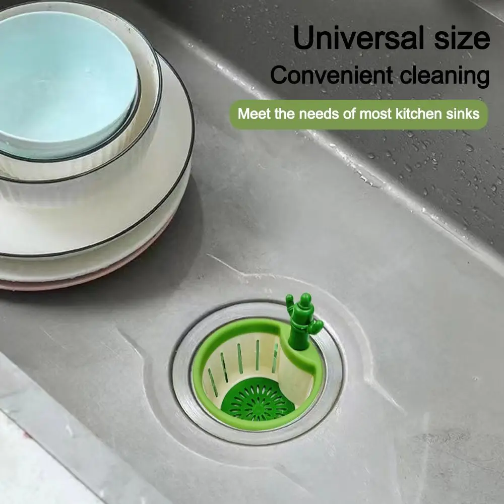 Description Picture 6 of item1/2pcs Leakage-proof Cactus Kitchen Sink Drain Strainer Anti-clogging Food Waste Catcher Cactus Sink Drain Filter Easy Cleaning