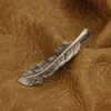 Detail Cupronickel Feather Pendant Biker Punk Jewelry CP52 4