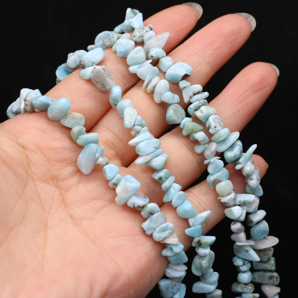 

5-8mm Natural Aquamarine Gravel Beads Gemstones Loose Spacer Beads for Jewelry Making Supplies DIY Necklace Bracelet Accessories