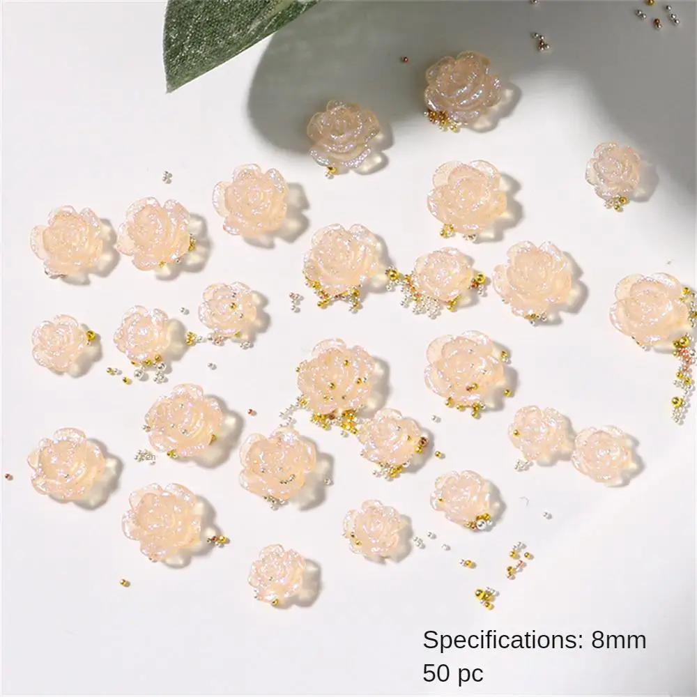 독특한 시크 카멜리아 액세서리, 높은 요구, 혼합 네일 액세서리 장식, 장미 장식, 8mm 필수, 2 세트, 3 세트