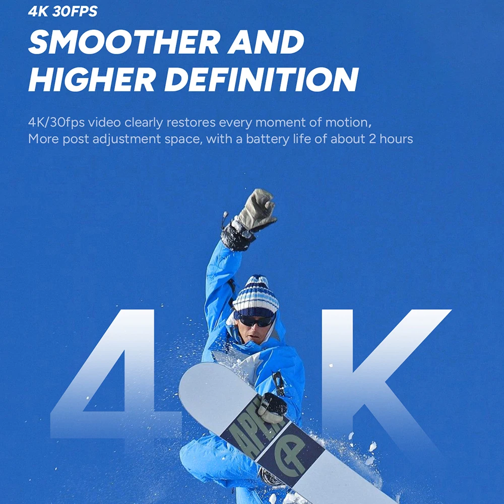SJCAM SJ4000 어린이용 액션 카메라, WIFI AIR 듀얼 스크린 4K 카메라, 사각형 박스형 액션 카메라, 30M 방수 케이스 지원, 공식