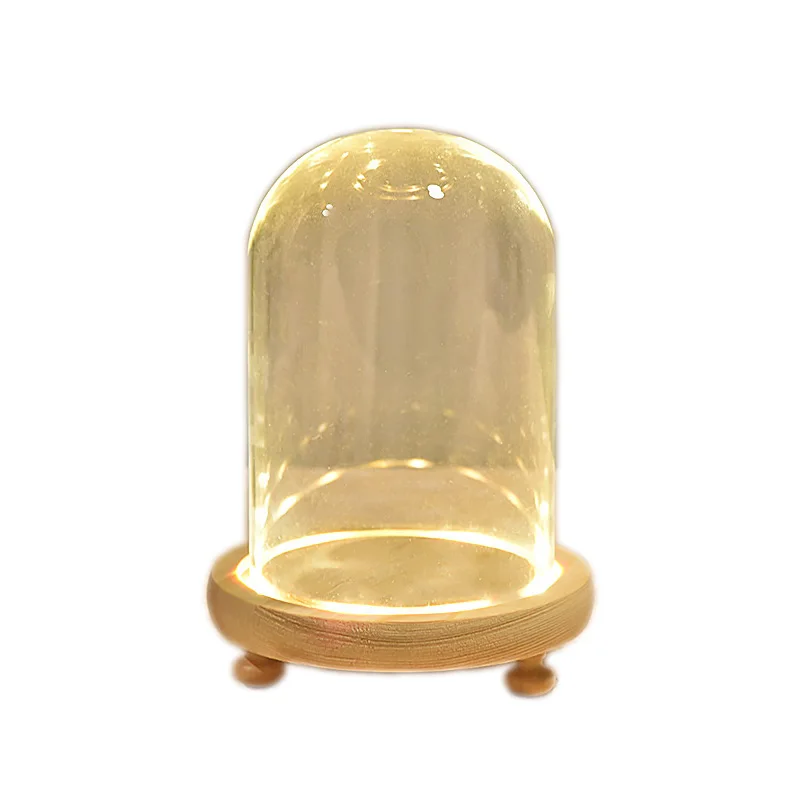 

Стеклянная крышка с вечным цветком, коробка для демонстрации, DIY строительные блоки, фигурка, украшения гостиной, пылезащитный чехол с сушеным цветком