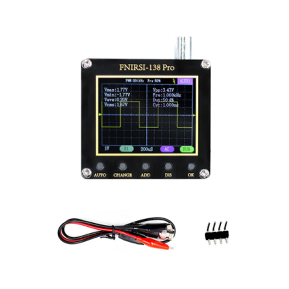 FNIRSI-138 PRO Digital Handheld Pocket Oscilloscope 2.5MSa/s 200KHz Analog Bandwidth Support AUTO,80KHz PWM And Firmware Update audio oscilloscope Measurement & Analysis Tools