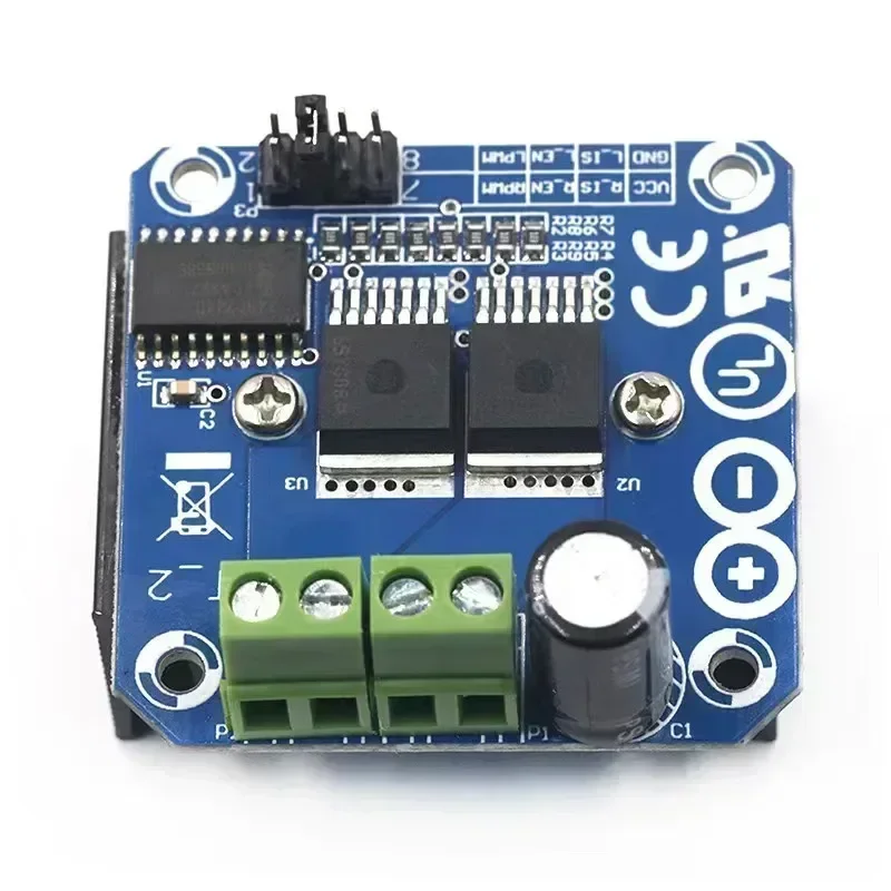 EGBO H-브리지 고전력 모터 드라이버 모듈, Arduino용 DIY 스마트 자동차 전류 진단, 더블 BTS7960, 43A, 1Pc