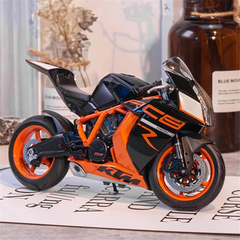 

Модель гоночного мотоцикла WELLY 1:10 KTM 1190 RC8 R из сплава, модель металлического уличного спортивного мотоцикла для пересеченной местности, имитация детских подарков