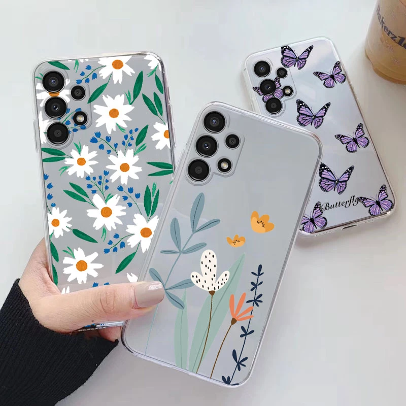 Floral Transparent Soft Silicone Phone Case - Flower TPU Cover