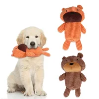 New pet plush teeth grinding, bite resistant, venting, and sounding dog toys, cartoon bears, and pet sounding toys 1