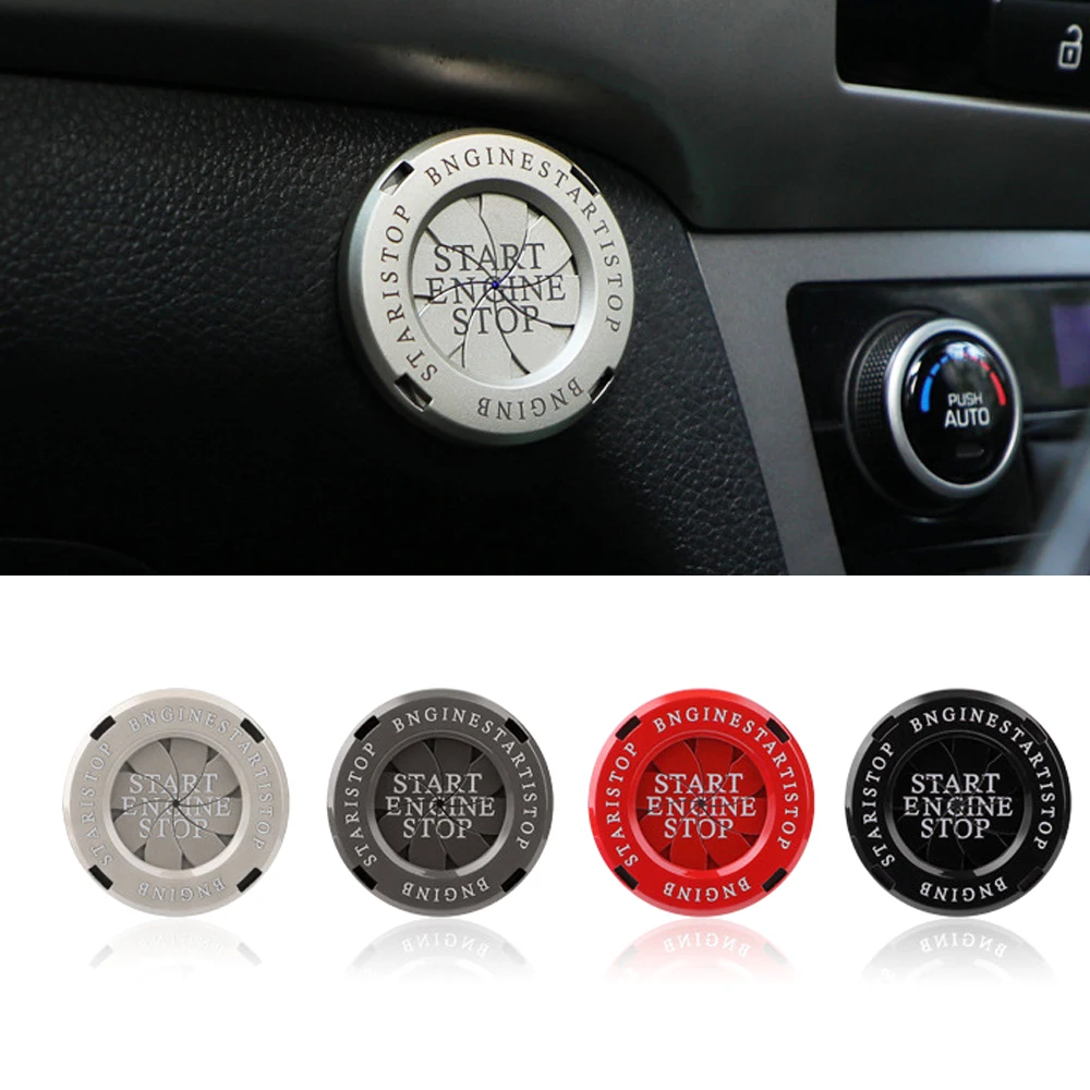 Auto Engine Start Stop Button Cover Interior Accessory Decor Sticker
