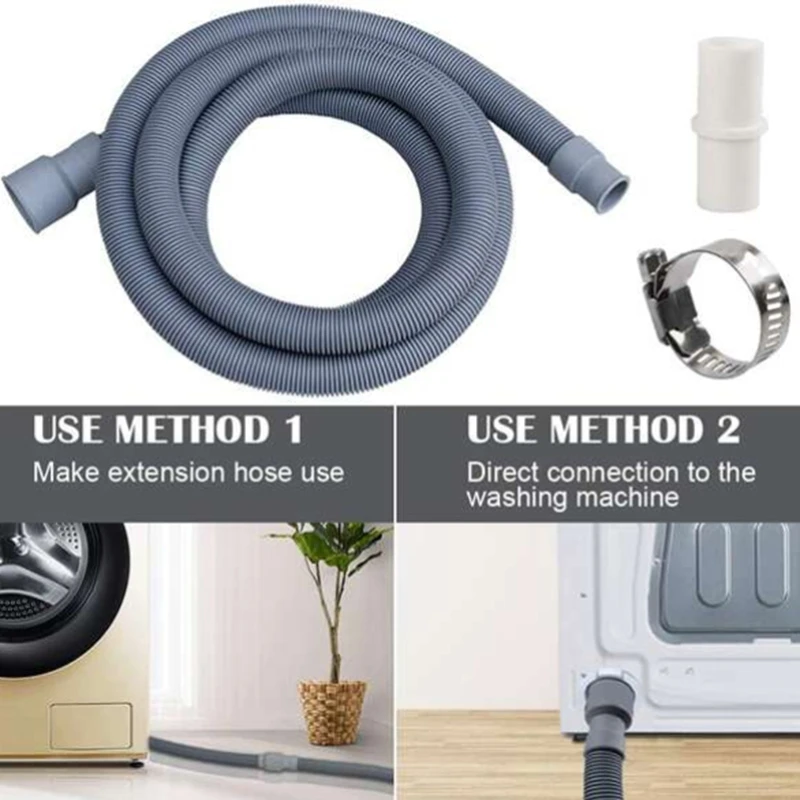 Automatic Drum Washing Machine Drain Pipe Drain Hose Fittings, 4 Meter HOT