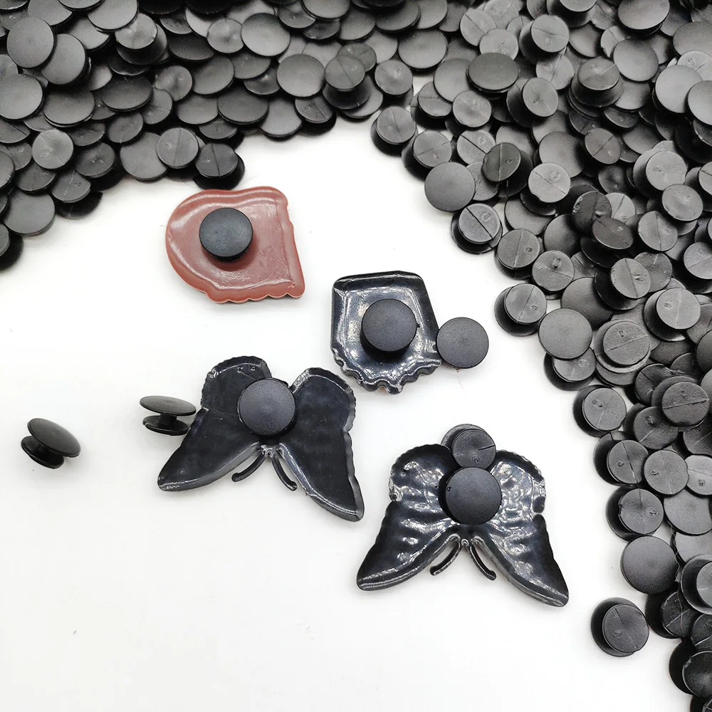 DIY Your Croc Charms, Black Back buttons for Crocs, Make your own