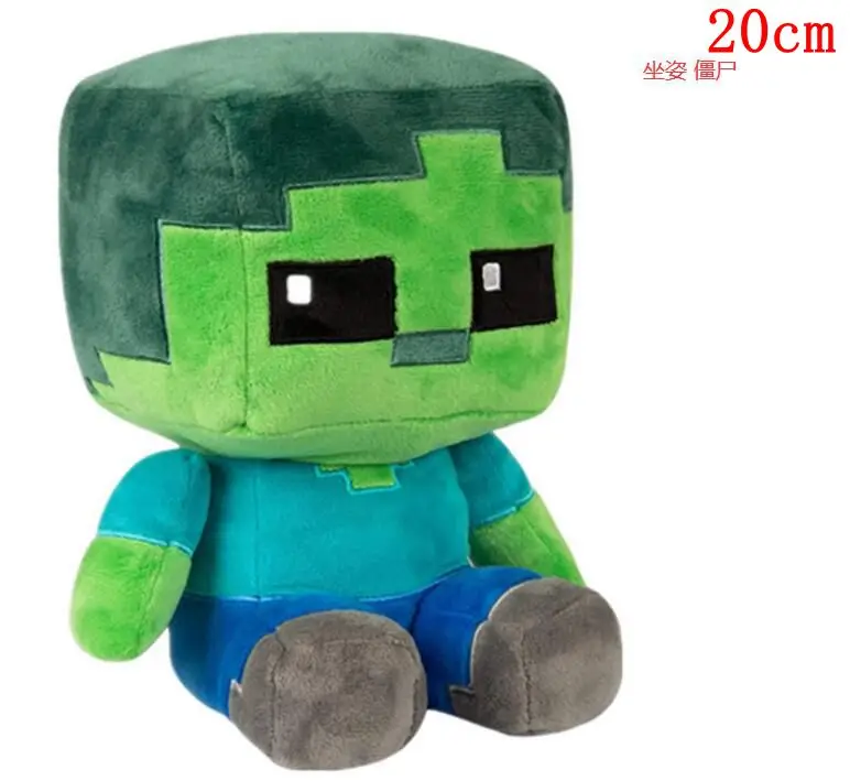 Boneco De Pelúcia Minecraft Série Completa My World Brinquedo Steve Creeper  Enderman Ovelha Abelha Warden Pelucia Presente Para Crianças