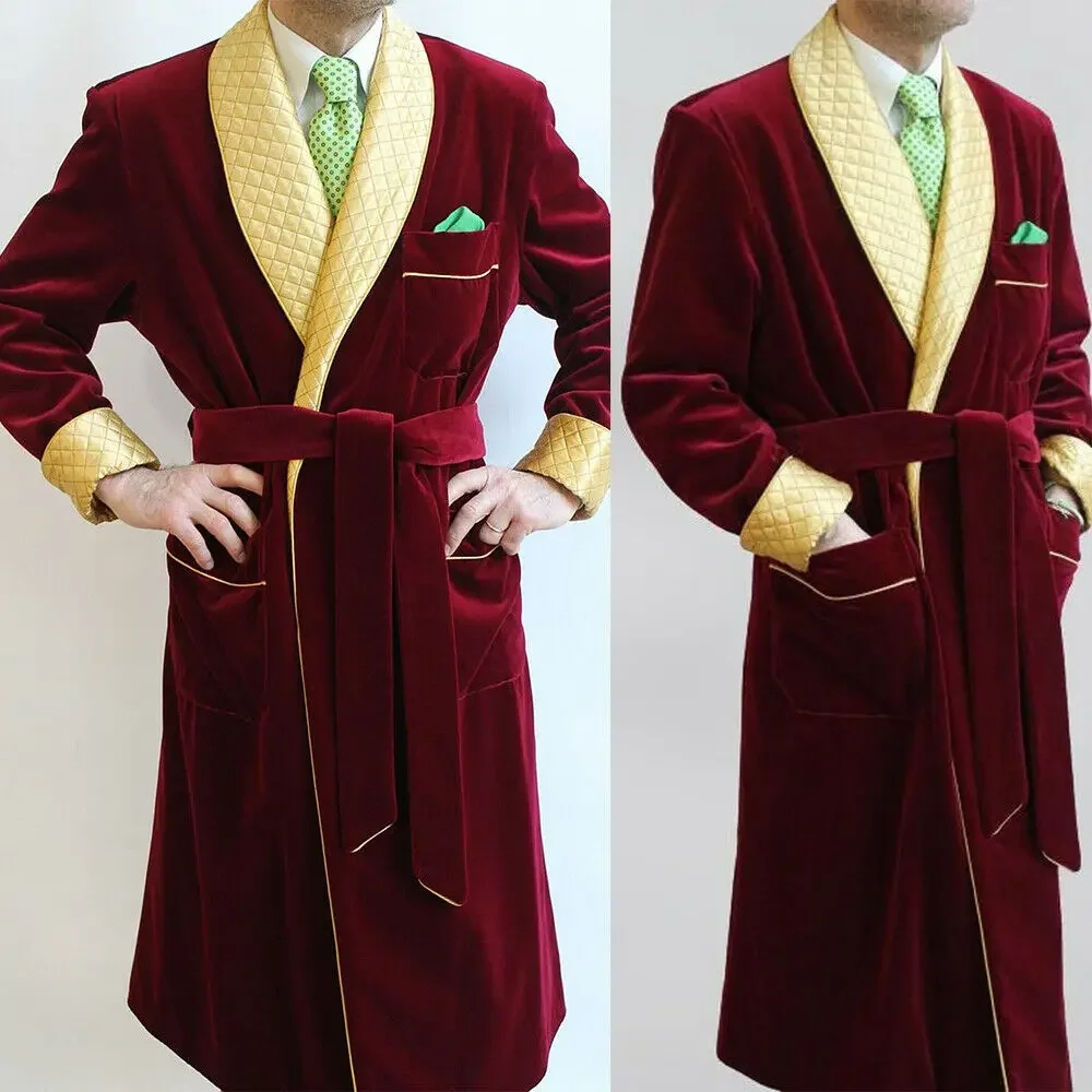 Long Velvet Men Suit Coat Tailor-Made Outerwear Male Jacket One Piece men suits jackets