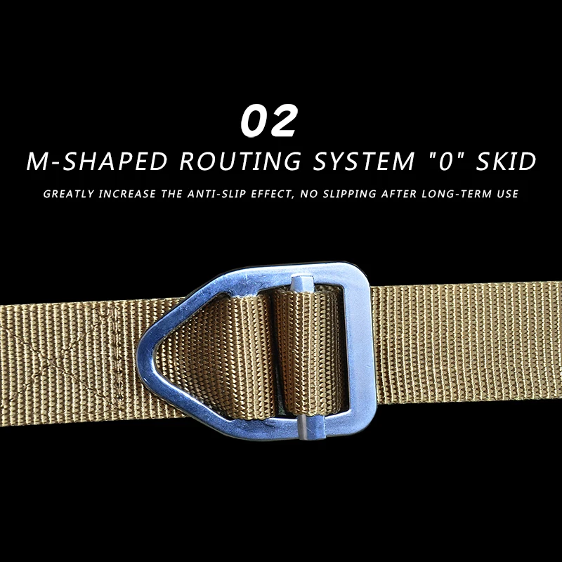 Tactical Belt Nylon Belt New Mens Hard Metal Quick Release Magnetic Buckle Mens 3.8mm Soft Real Nylon Sports 125cm