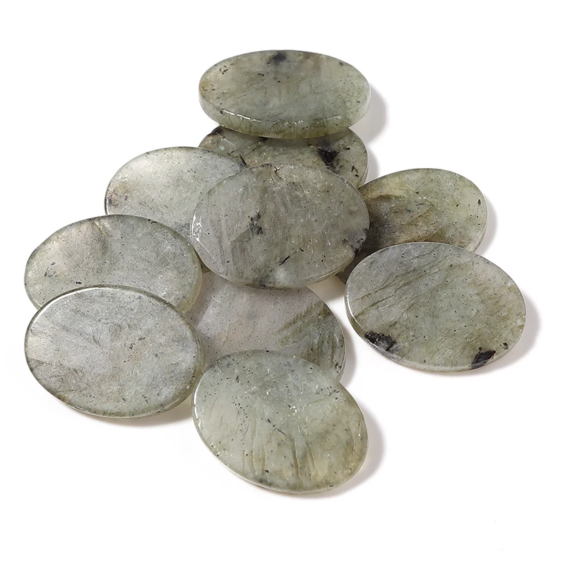 Castone Pendente Per Cabochon Ovale Retro Piatto 25x18 Mm Placcatura Argento Fino X1